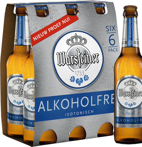 Warsteiner Alkoholfrei set van 6 flesjes á 0,33 liter Warsteiner Alkoholfrei set van 6 flesjes á 0,33 liter